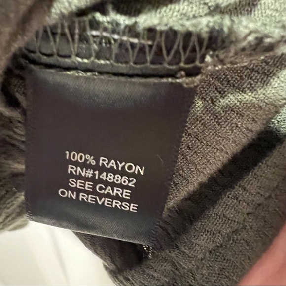 Torrid Smocked Cold-Shoulder Olive Green Rayon Blouse Size 1X - Picture 7 of 7